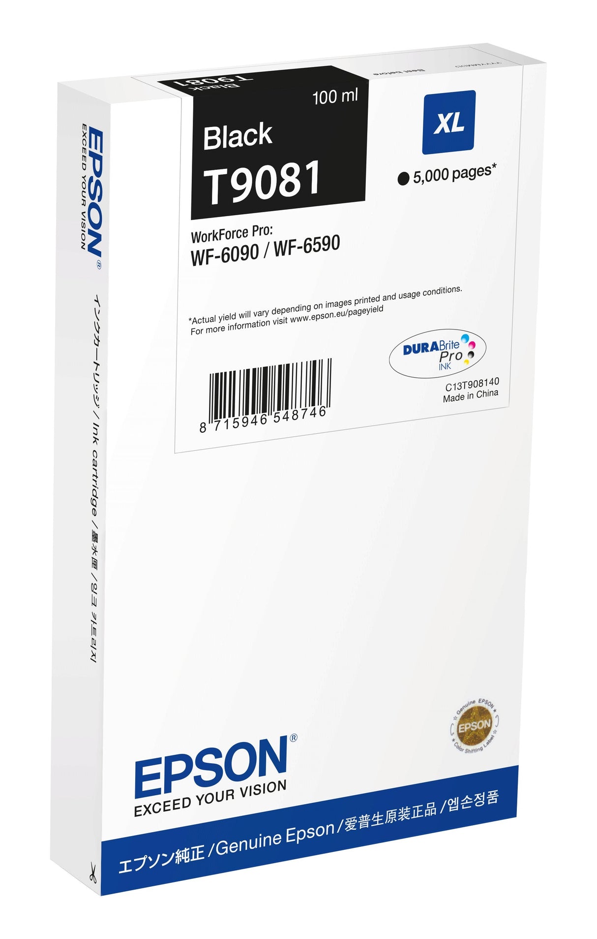EAN 8715946726991 - Epson C13T90814N cartucho de tinta 1 pieza(s) Original Alto rendimiento (XL) Negro imagen 1