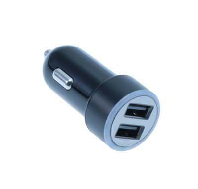 Cargador De Coche Mediarange 2 Salidas Usb 3,4a Negro Plata