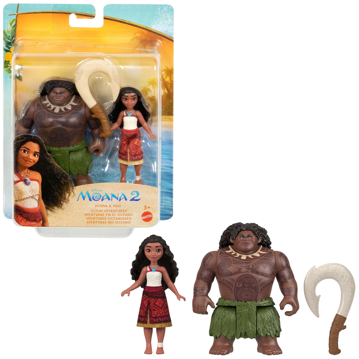 Blister 2 Muñecos Vaiana & Maui Vaiana Moana 2 Disney