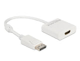 Delock Adaptador Displayport 1.2 Macho A Hdmi Hembra 4k Activo Blanco