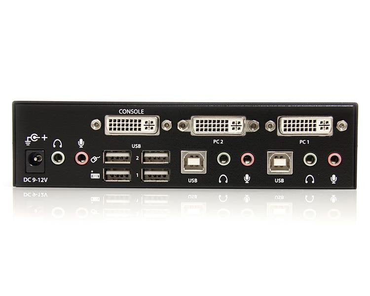 Kvm Startech 2 Puertos Dvi Dualhead Audio Usb 2.0