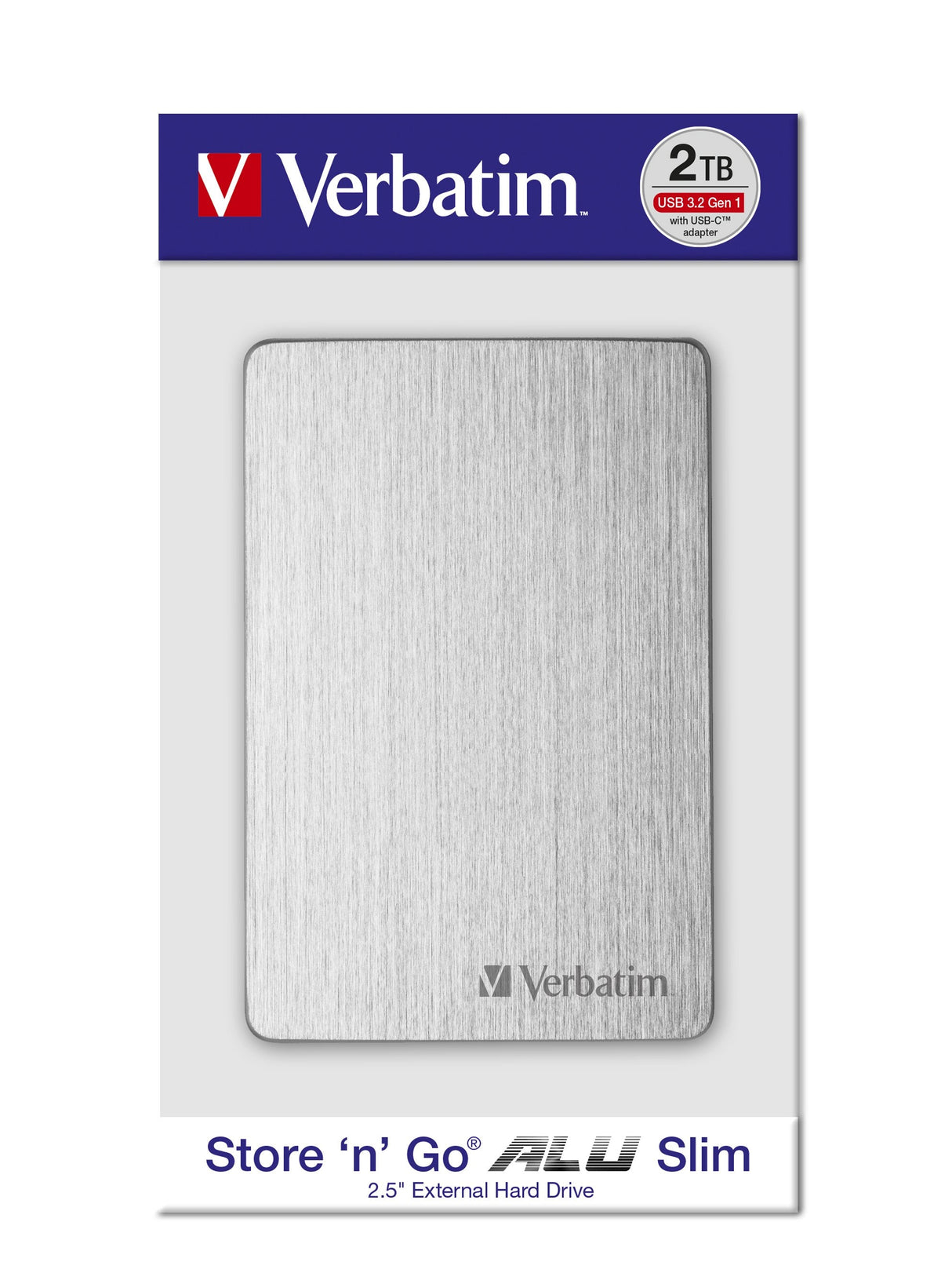 Disco Externo Hdd Verbatim Store N Go Alu Slim 2tb Usb 3.2 Gen1 Silver