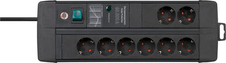 EAN 4007123674831 - Brennenstuhl 1256000698 base múltiple 3 m 8 salidas AC Interior Negro imagen 2