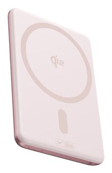 Picogo Am31 Qi2 Ultra-Mini Magnetic Power Bank With Kickstand 5000mah 20w Nebula Pink (+Braided Cable Usb-C To Usb-C 30cm Pink)