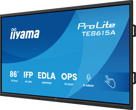 EAN 4948570124862 - iiyama TE8615A-B1AG pantalla de señalización Pantalla plana para señalización digital 2,18 m (86") Wifi 5 imagen 3