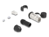 Delock 67067 Enchufe Modular Rj45 Cat.6a Con Acoplador De Paso Y Tapa Protectora Ip66 Resistente Al Polvo Y Al Agua