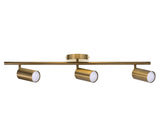 Aplique Triple 3x40w Dorado Activejet Spectra Strip Reflector Gu10 Para El Salón