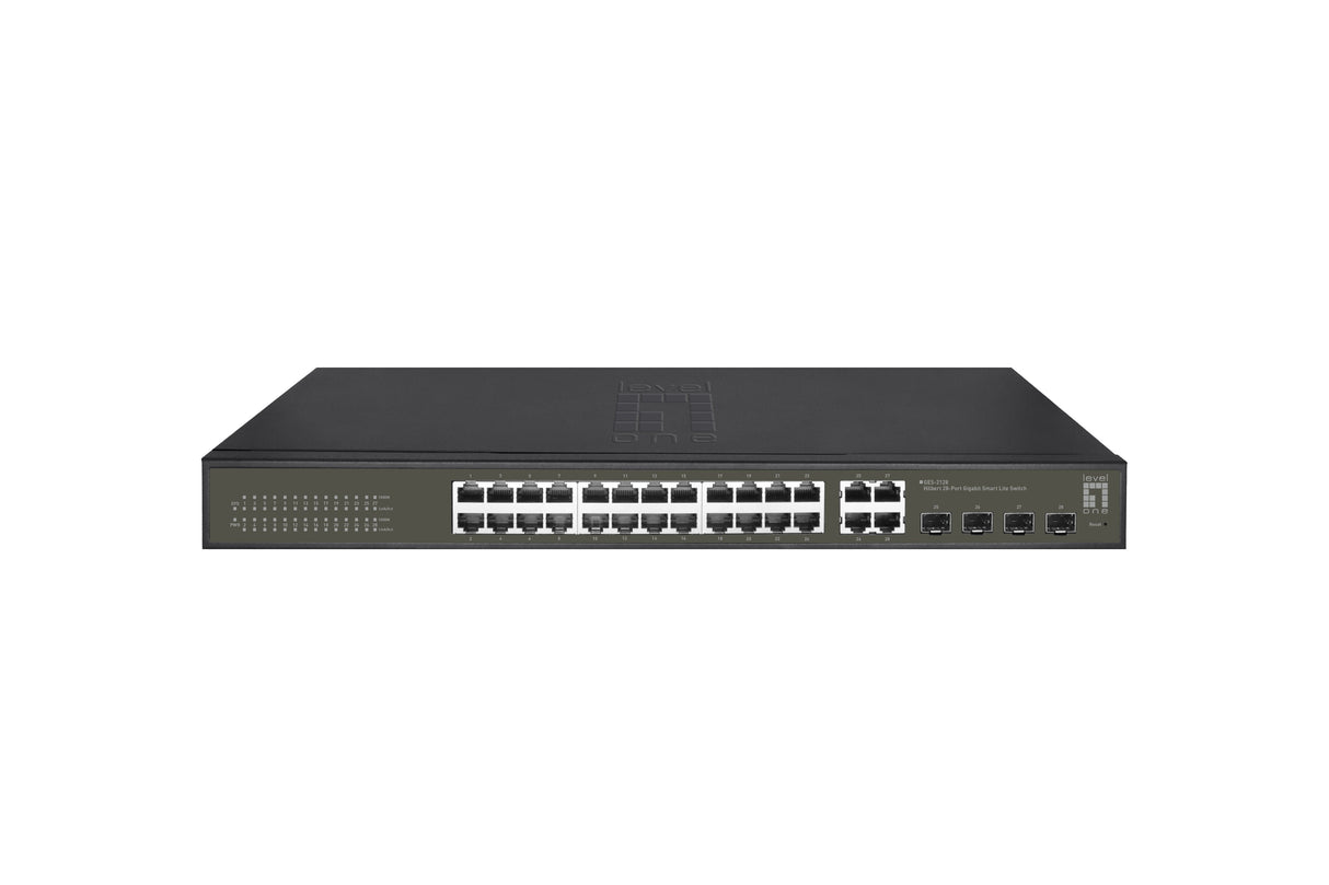 Levelone Switch 24x Ge Ges-2128 4xge 4xgsfp 19"