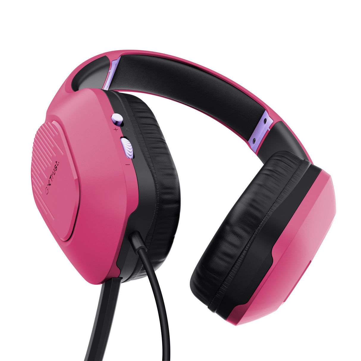 Auriculares  Trust Gxt 790 Alámbrico  Juego Negro, Rosa