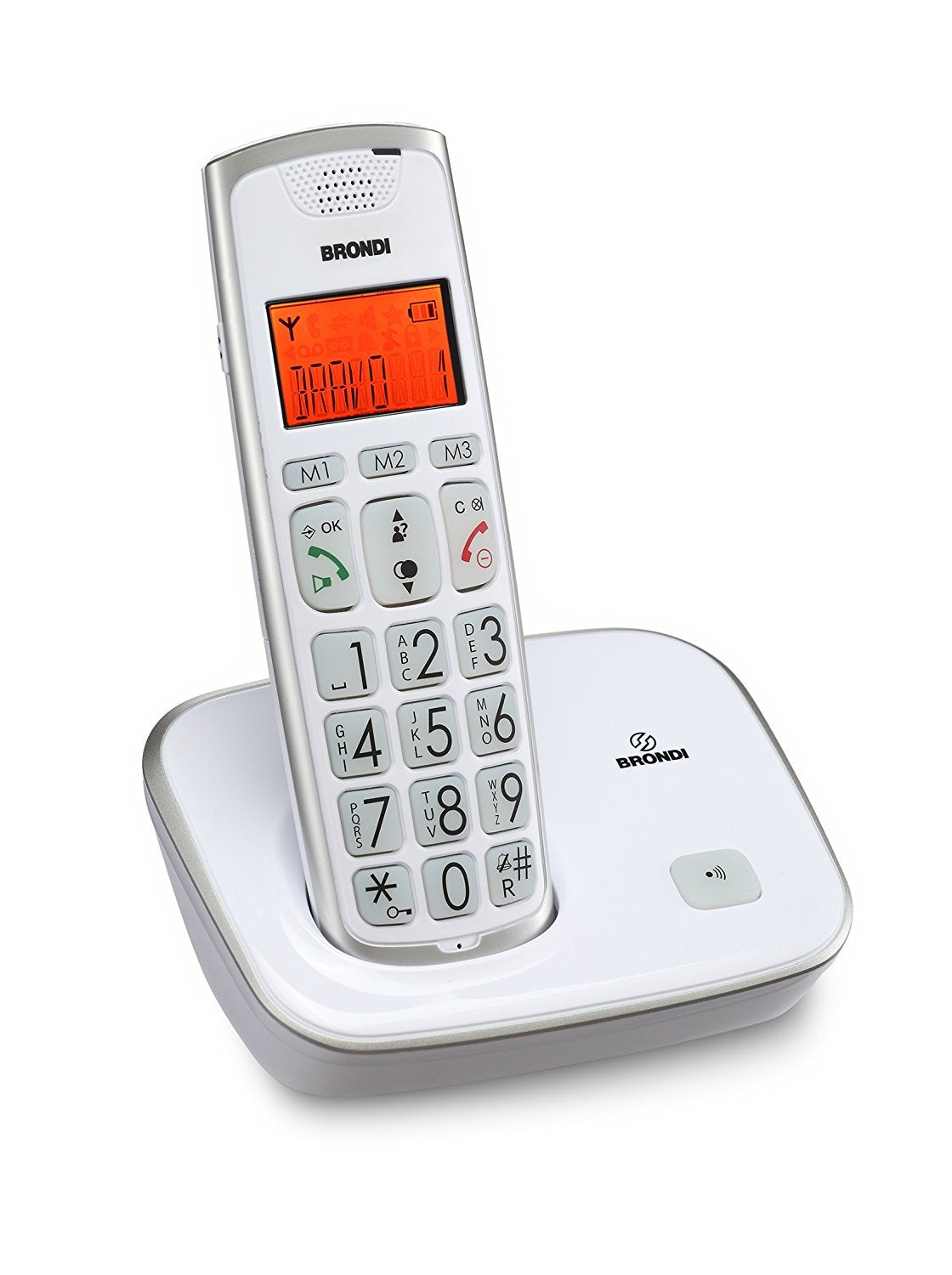 Telefono Cordless Brondi Bravo Gold 2 Bianco