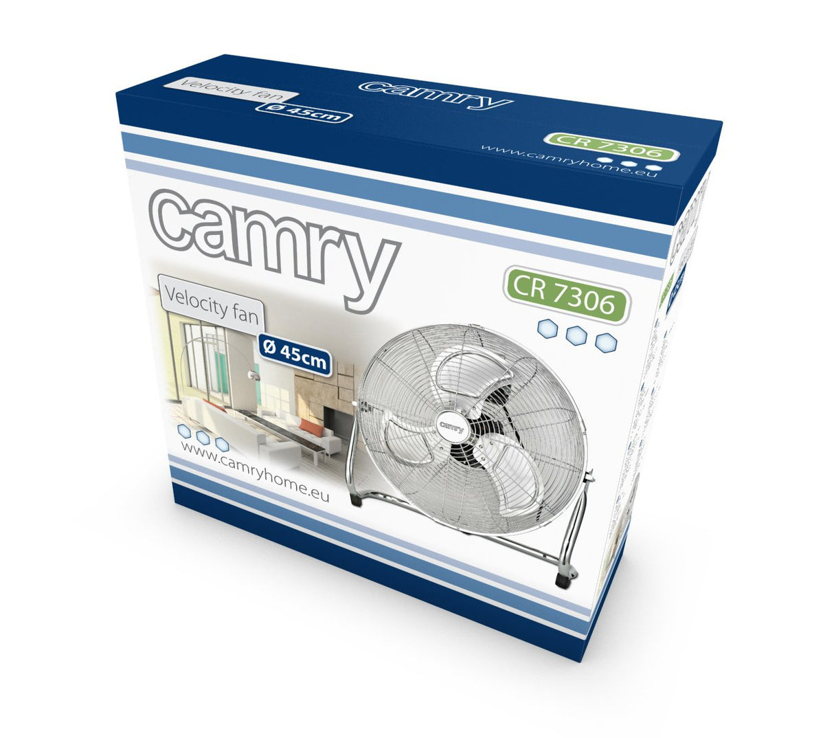 Camry Cr 7306 Ventilador De Suelo Plata, Acero Inoxidable