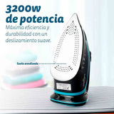 EAN 8426156018454 - Grunkel PL-3200ANODICED plancha Plancha vapor-seco 3200 W Negro, Azul imagen 2