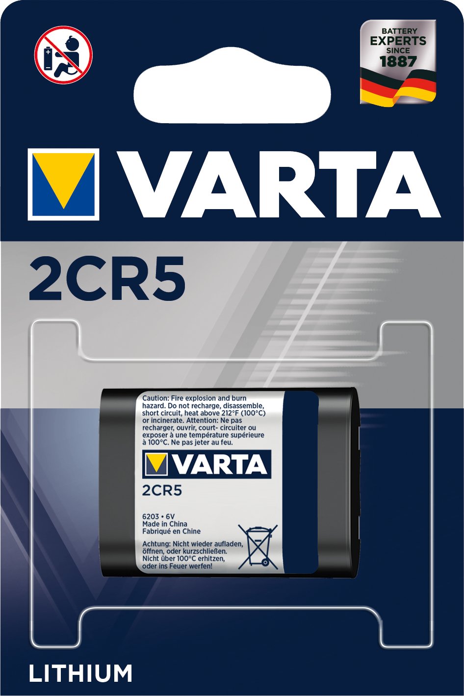 Varta Pila Litio Foto 2cr5 6v Blister*1