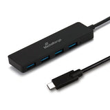 Hub Usb Tipo C A Usb 3.0 Mediarange 1:4 Negro