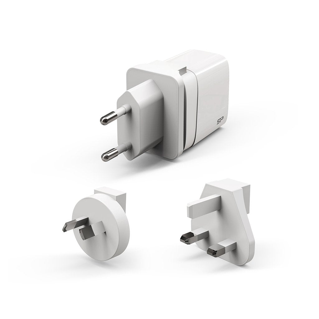 Cargador De Pared Qm16 20w Usb Usb-C Blanco
