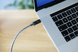 Cable Ansmann Usb 2.0 , Usb-C Stecker > Usb-C Stecker (Anthrazit, 2,0 Meter, Pd 3.1,  Laden Mit Bis Zu 140 Watt, Gesleevt, Integriertes Led Display) 1700-0171