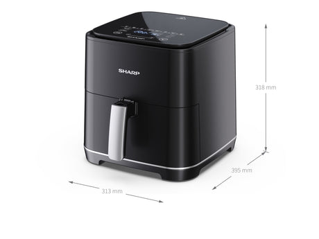EAN 4550556103541 - Sharp AF-GS552AE-B Sencillo 5,5 L Independiente 1650 W Freidora de aire caliente Negro, Plata imagen 4