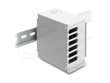 Lwl Patchfeld 6 Port Für Sc Duplex Oder Lc Quad Grau Metall Zur Hutschienen Montage