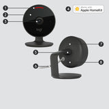 Logitech Circle View Camara De Videovigilancia Wifi Fullhd 1080p - Angulo De Vision 180âº - 2 Canales Audio - Microfono Y Altavoz Integrado - Vision Nocturna - 961-000490