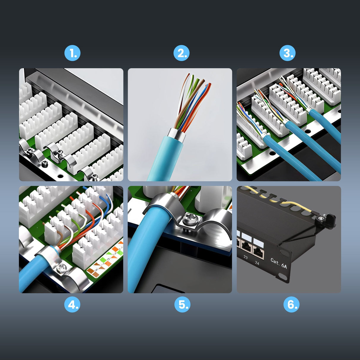 Extralink Cat6a Stp Patch Panel 24 Port - Cable - Cat 6a