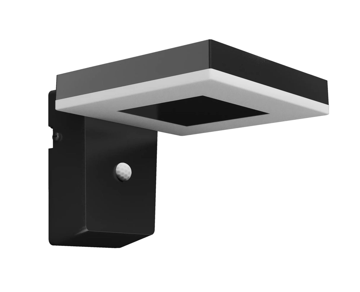 Aplique Solar Mural Cuadrado Ultraeficiente,Ip44 1,3w, 250im 3000k, Luz Cálida, Philips