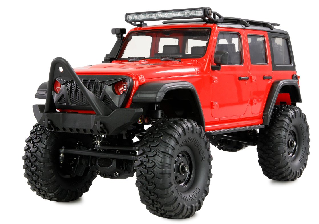 Amewi Rc Crawler Mini-Crosmrailer Amxrock 4wd 1:16 Rtr Rot