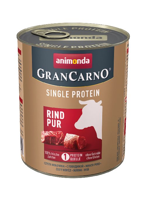Gusto De Proteína Única Animonda Grancarno: Carne - Lata 800g