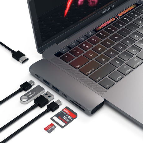 EAN 0879961006891 - Satechi ST-CMBPM base para portátil y replicador de puertos USB 3.2 Gen 1 (3.1 Gen 1) Type-C Gris imagen 4
