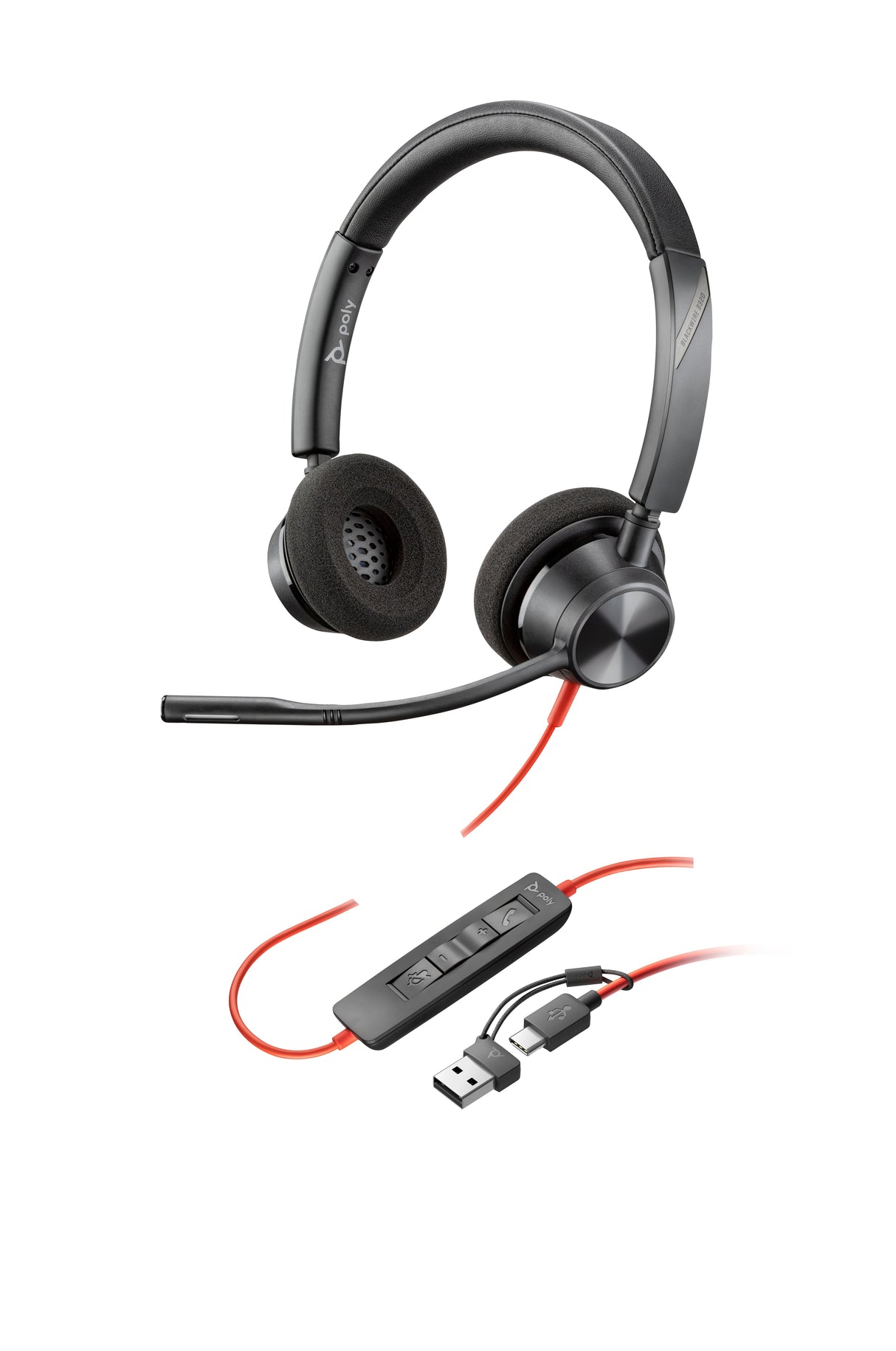 EAN 0197498429090 - HP Poly Blackwire 3320 Stereo USB-C Headset +USB-C/A Adapter Alámbrico Diadema Oficina/Centro de llamadas imagen 5