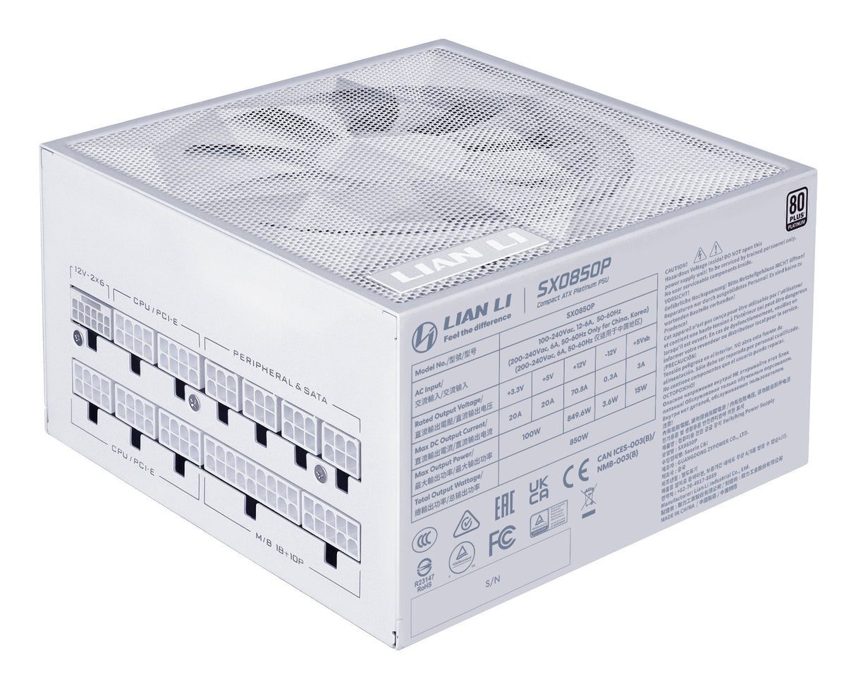 Fuente Alimentacion  Atx 850w Lian Li Sx850p White Platinum