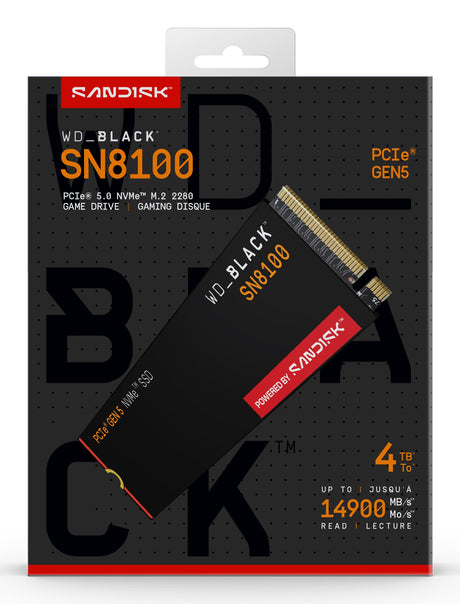 EAN 0619659220891 - SanDisk Black WD_BLACK SN8100 NVMe 4 TB M.2 PCI Express 5.0 TLC 3D NAND imagen 6