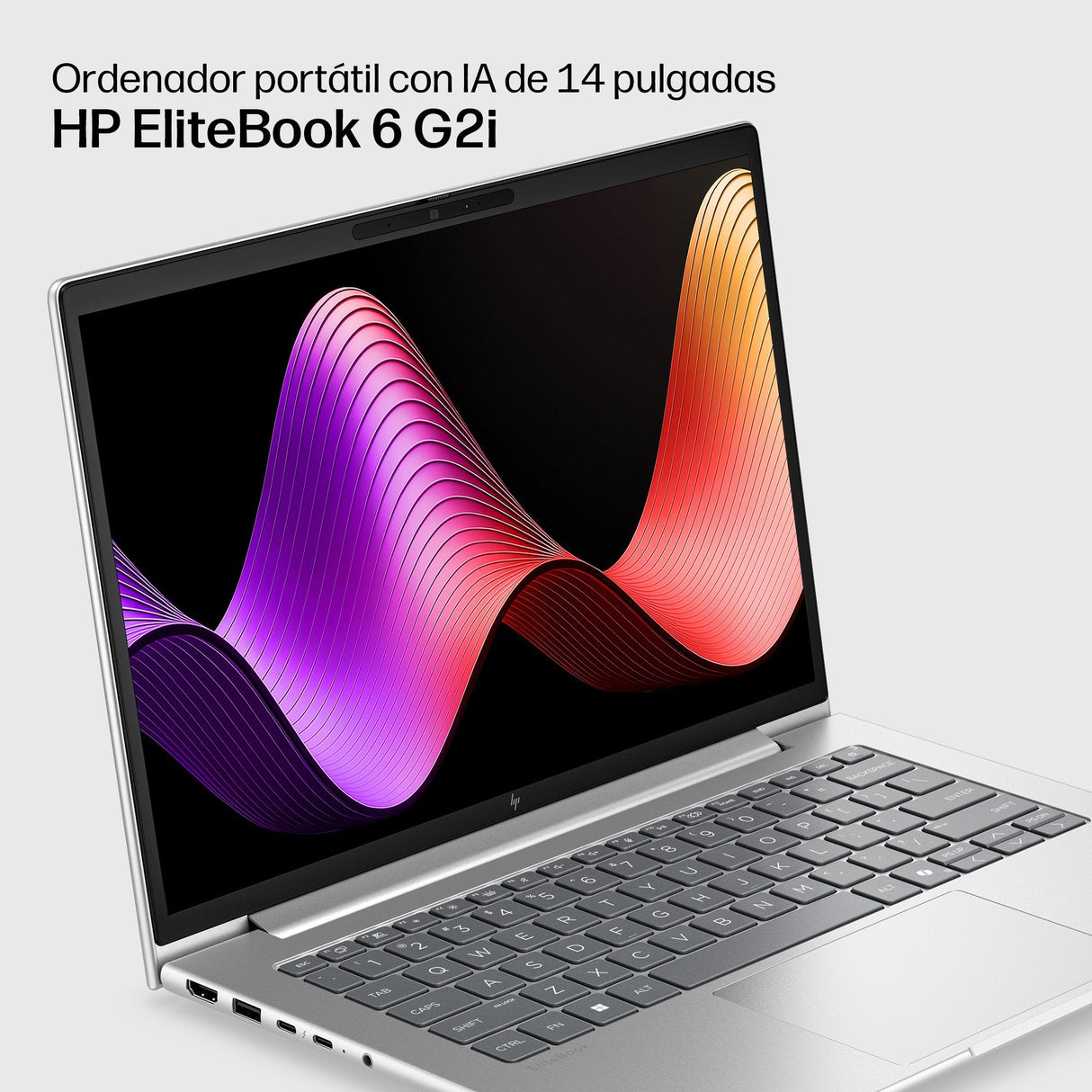 Hp Elitebook 6 G2i Notebook Ai Ai Pc Diseño De Bisagra En 177 Grados Intel Core 5 320 / Hasta 4.6 Ghz Win 11 Pro Intel Graphics 16 Gb Ram 512 Gb Ssd Nvme 14" Ips 1920 X 1200 Gigabit Ethernet Wi-Fi 7 Bluetooth 6.0 Nfc Aluminio Pik