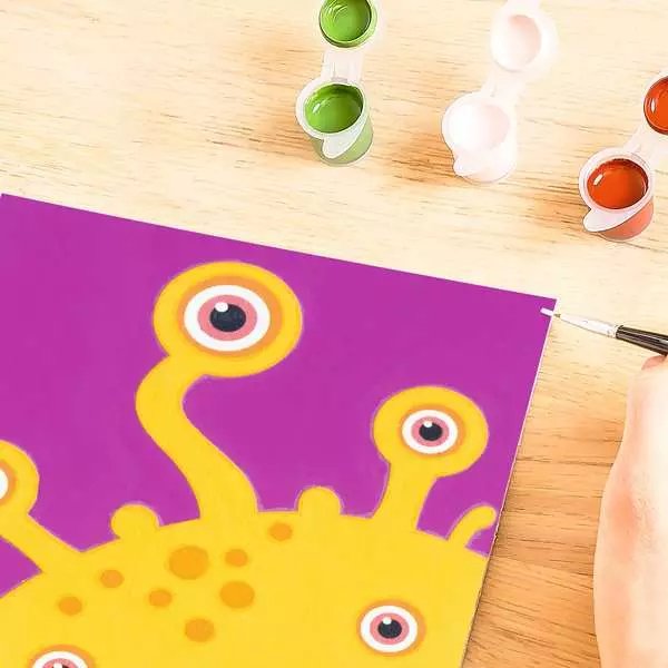 Pintura De Ravensburger Para Números - Monster Amarillo 23631