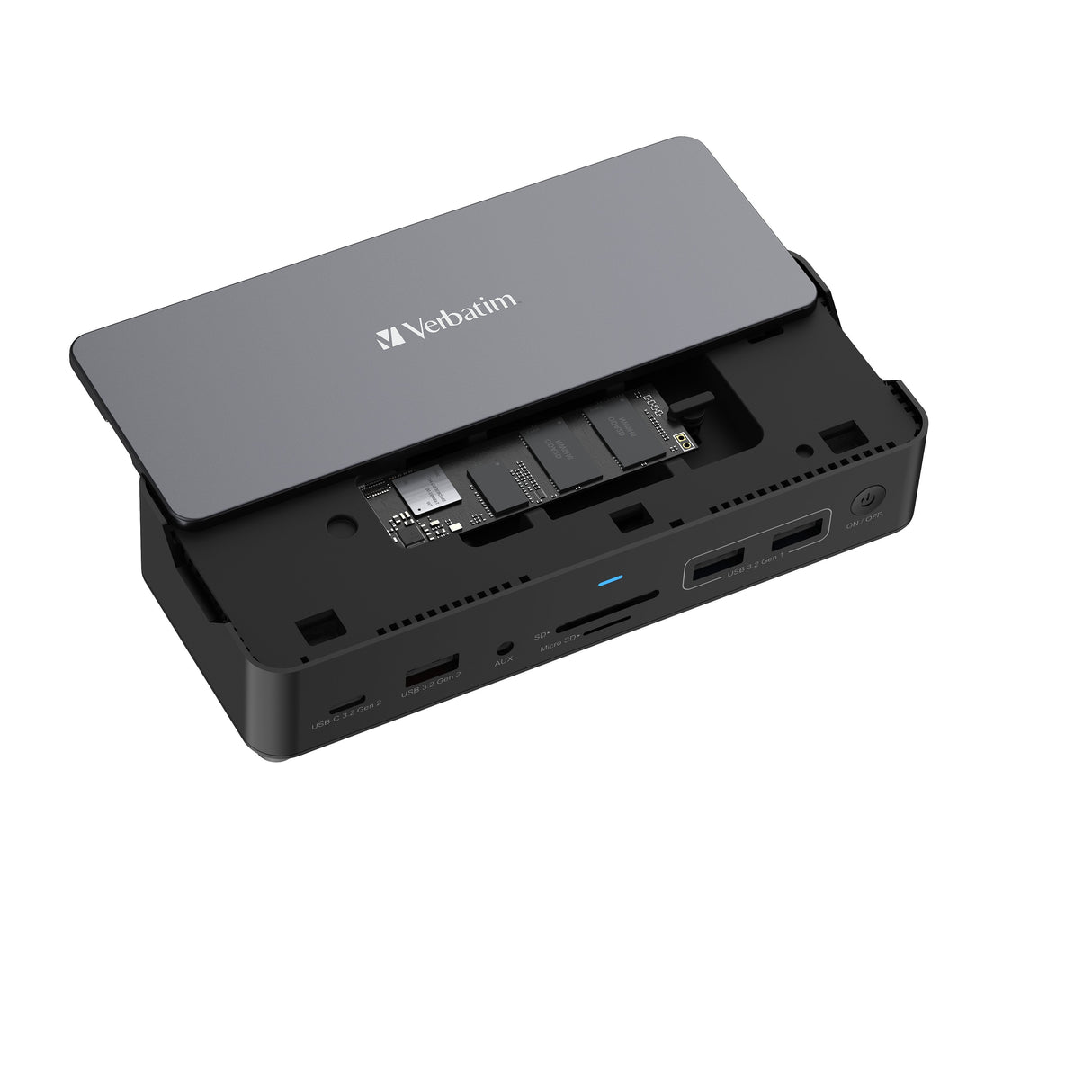 Verbatim Usb-C Pro Dockingstation Cds-15ssd Con Hdmi/4k/Ssd 256gb/Rj45/Usb-A