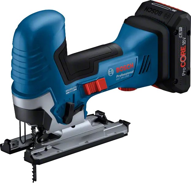 Sierra De Calar A Batería Bosch Professional Gst 18v-125 S Professional Solo Azul/Negro, Sin Batería Ni Cargador, En L-Boxx