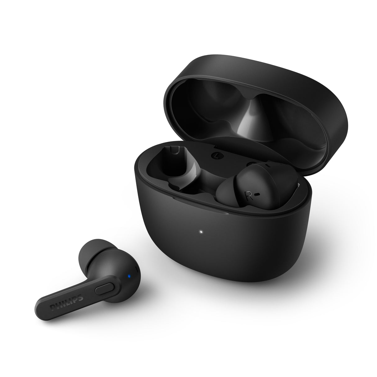 Auriculares Bluetooth Philips Tat2206 Con Estuche De Carga Autonomía 6h Negros