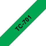EAN 4977766050623 - Brother TC-701 cinta para impresora de etiquetas Negro sobre verde imagen 1