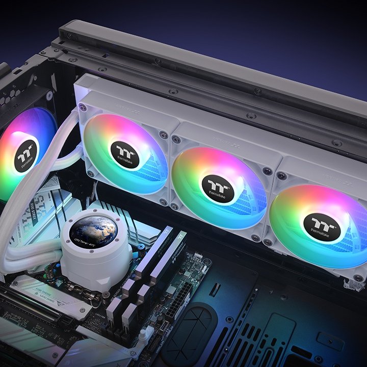 Thermaltake Th360 V2 Ultra Argb Sync All-In-One Liquid Cooler Snow Edition, Refrigeración Por Agua Blanco