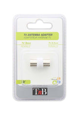 Adaptador T Nb Coaxial 9.5mm Vers 9mm F/F (Blanco)