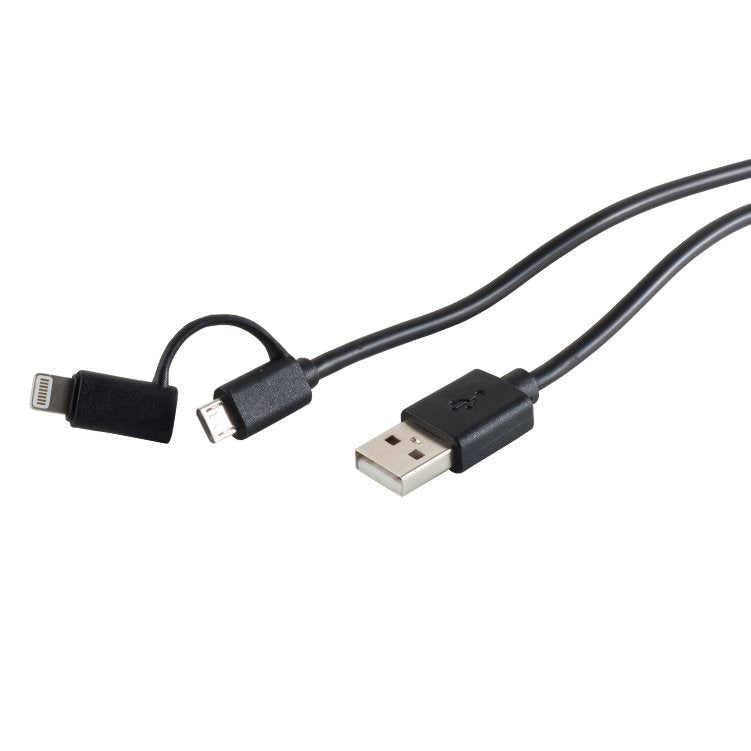 S-Conn 14-14025 Cable De Conector Lightning 1 M Negro
