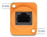Delock D-Typ Rj45 Cable Stecker Zu Buchse Cat.5e Utp Naranja   Schwarz 30 Cm