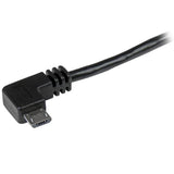 Startech Cable Usb 2.0 A Micro Usb Con Conectores Acodados Negro Usb2aub2ra1m