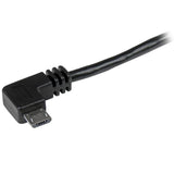 EAN 0065030862431 - StarTech.com USB2AUB2RA1M cable USB USB 2.0 USB A Micro-USB B Negro imagen 2