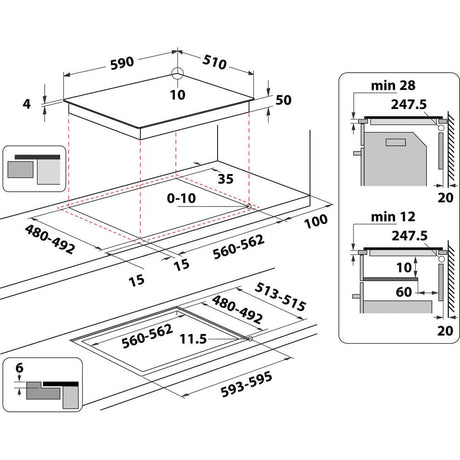 EAN 8003437604867 - Whirlpool WS Q4860 NE Negro Integrado 60 cm Con placa de inducción 4 zona(s) imagen 2