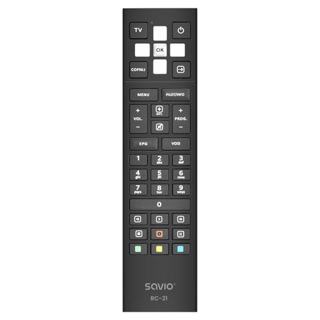 EAN 5901986049562 - Savio RC-21 mando a distancia IR inalámbrico Receptor de televisión Botones imagen 1