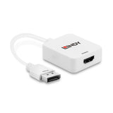 EAN 4002888381468 - Lindy 38146 adaptador de cable de vídeo HDMI tipo A (Estándar) DisplayPort Blanco imagen 3