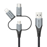 EAN 6922794752863 - Vention CQJHG cable de teléfono móvil Gris, Negro 1,5 m USB A Lightning + micro-USB B + USB C imagen 6
