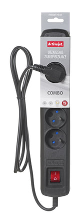EAN 5901443113362 - Activejet ACP-5GN 3M CZ base múltiple 5 salidas AC Interior Negro imagen 4