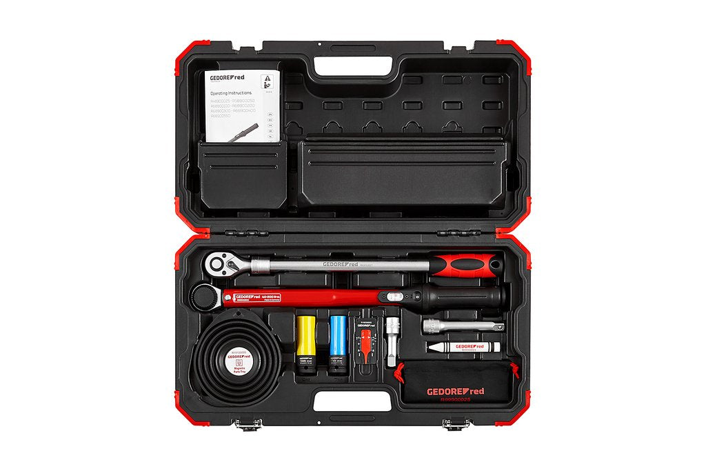 Gedore Juego De Montaje De Rueda Roja, 11 Piezas, Llave Dinamométrica R68903011