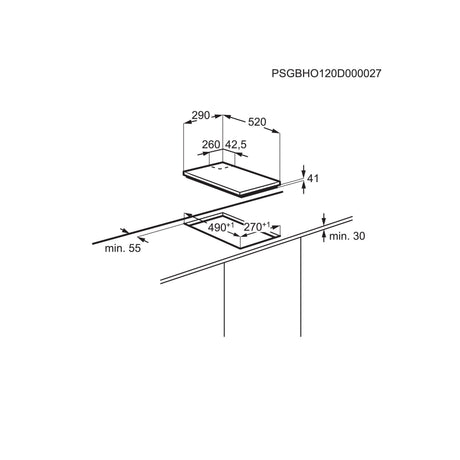 EAN 7332543475971 - Electrolux EGC3322NVK Negro Integrado Encimera de gas 2 zona(s) imagen 2